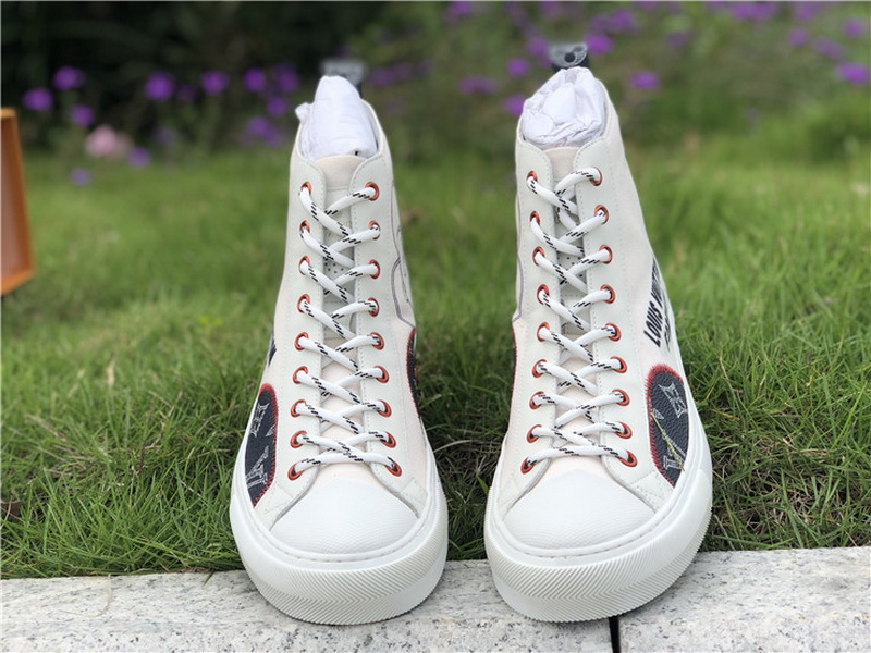 Louis vuitton tattoo sneaker boot High white(98% Authentic quality)